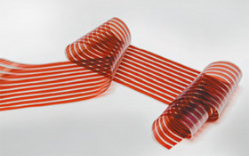 Flexible solar cells stripe (photo)