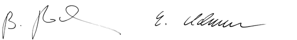 Signature Bernd Reckmann and Elmar Schnee (handwriting)
