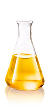 Imagebild Unternehmensbereich Chemie gelbes Reagenzglas (Foto)