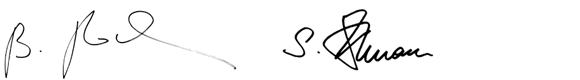 Signature Bernd Reckmann and Stefan Oschmann (handwriting) Signature Bernd Reckmann and Stefan Oschmann (handwriting)