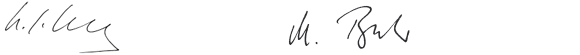 Unterschrift Karl-Ludwig Kley und Michael Becker (Handschrift)