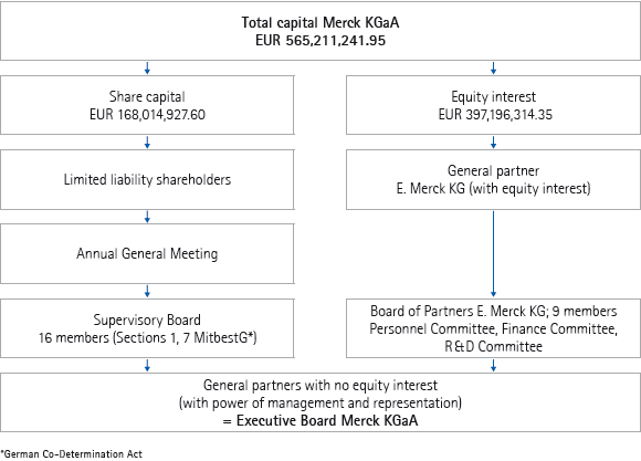 Capital structure of Merck KGaA as of March 31, 2010 (graphics)