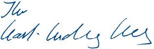 Unterschrift "Ihr Karl-Ludwig Kley" &ndash; Vorsitzender der Gesch&auml;ftsleitung (Handschrift)