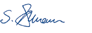 Signature "Stefan Oschmann" &ndash; Responsible for the Merck Serono and Consumer Health divisions (handwriting)