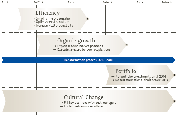 Groupwide transformation program (graphic)