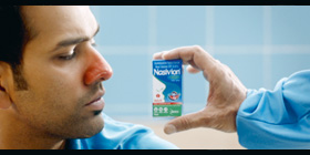 TV-spot of nasal spray Nasivin&reg; in India (photo)