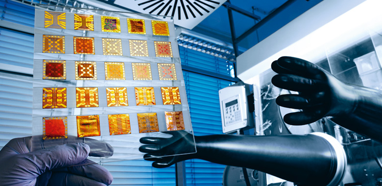 Printable electronics of Merck division Performance Materials (photo)