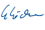 Signature Alexander Gl&ouml;ckner (handwriting)